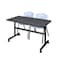 Kobe Rectangle FlipTop Table, 48" W, 29" H, Laminate Top, Gray MKFT4830GY47GY - alternate 1